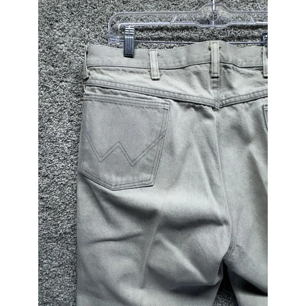 Vintage 70s 80s Wrangler Straight Leg Jeans Men's Pearl Size 36 x 30 USA 0915GYK